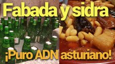 Fabada asturiana y sidra