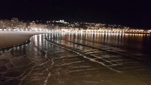 La Concha de noche, Donosti